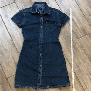 Tommy Hilfiger Blue Buttoned Mini Dress